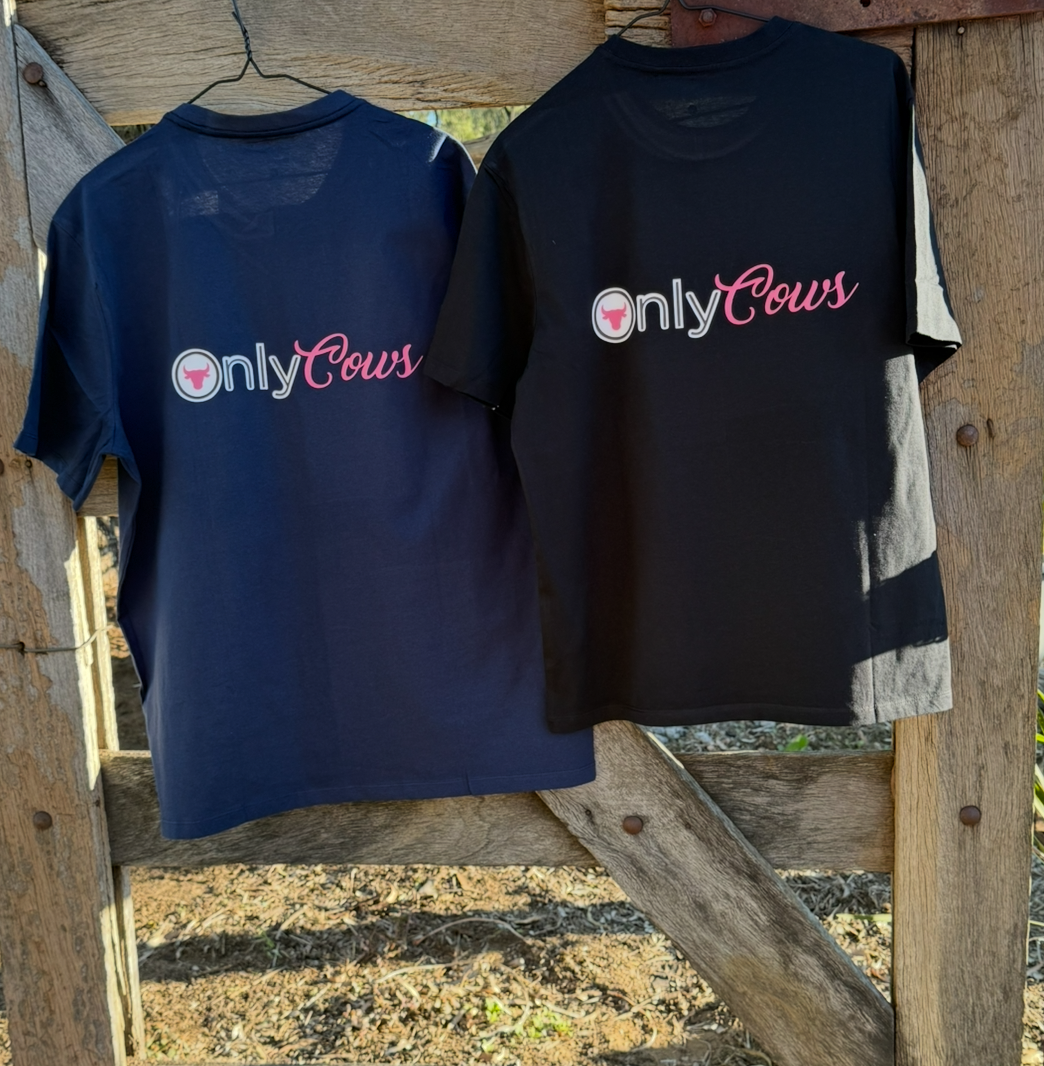 Pink "Only Cows" T-Shirt