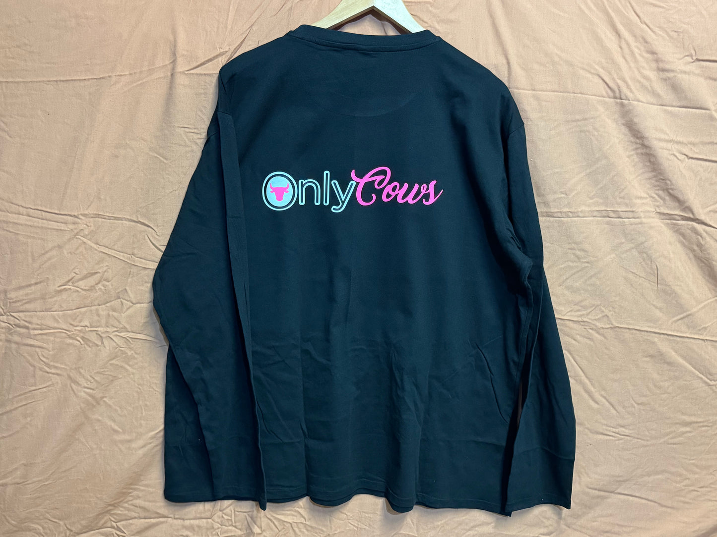Only Cows Long Sleeve Tshirt " Pink"