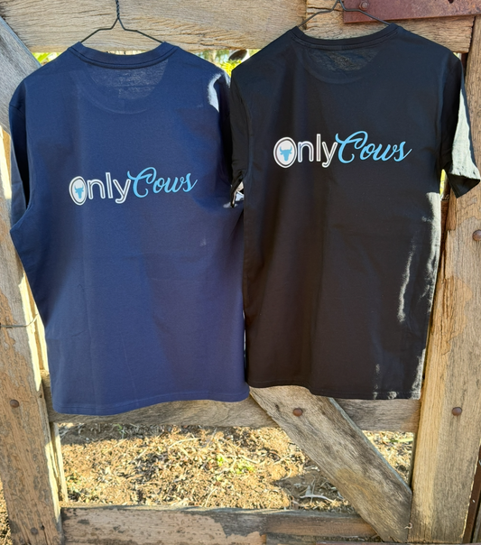 Blue "Only Cows" T-Shirt